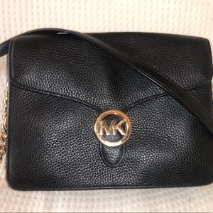 Black leather michael kors bag